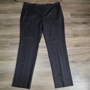 Linea Uomo 47x34 Dress Pants Mens Black New Wool Travel Lux Modern Fit Slacks